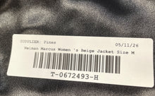 Load image into Gallery viewer, Neiman Marcus Womens Beige Long Sleeve Single-Breasted One Button Blazer Size M
