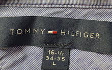 Load image into Gallery viewer, Tommy Hilfiger Mens Red Plaid Cotton Button-Down Long Sleeve Dress Shirt Size L