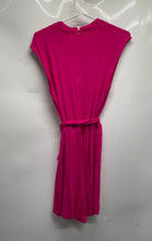 Load image into Gallery viewer, Calvin Klein Womens Pink Belted V-Neck Back Zip Sheath Dress Size 10