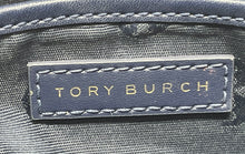 Load image into Gallery viewer, Authentic Tory Burch Womens Blue Pockets Adjustable Strap Crossbody Bag Damaged
