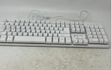 Load image into Gallery viewer, Skytech White USB Wired 104 Keys Portable Gaming Keyboard Not Tested