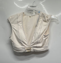Load image into Gallery viewer, Bleu Rod Beattie Womens Beige Short Sleeve Deep V-Neck Bikini Top Size 6