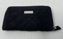 Load image into Gallery viewer, Vera Bradley Womens Black Quilted Credit Card Holder Zip-Around Wristlet Wallet