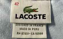 Load image into Gallery viewer, Lacoste Womens Blue Short Sleeve Collared Stretch Polo Shirt Size 42