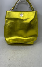 Load image into Gallery viewer, Adolfo Dominguez Womens Yellow Inner Pockets Adjustable Strap Crossbody Bag