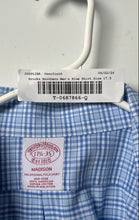 Load image into Gallery viewer, Brooks Brothers Mens Blue Plaid Cotton Non-Iron Long Sleeve Dress Shirt Sz 17.5