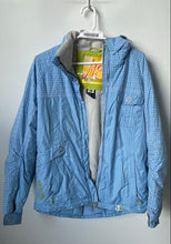 Load image into Gallery viewer, Obermeyer Girls Light Blue Plaid Hooded Full-Zip Snow Ski Jacket Size 18