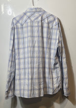 Load image into Gallery viewer, Levi Strauss & Co. Mens Blue White Plaid Long Sleeve Button-Up Shirt Size XL