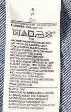 Load image into Gallery viewer, Gap Womens Blue Denim Long Sleeve Collared Pullover Blouse Top Size Small