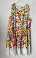Load image into Gallery viewer, Tommy Hilfiger Womens Multicolor Floral Print Eyelet Fit & Flare Dress Size 20W