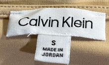 Load image into Gallery viewer, Calvin Klein Womens Khaki Short Flutter Sleeve V-Neck Pullover Blouse Top Size S