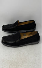 Load image into Gallery viewer, Geox Mens Black Suede Round Toe Slip-On Driving Loafer Shoes Size EUR 45