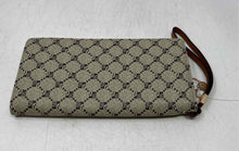 Load image into Gallery viewer, Fashion Dazzle Womens Beige Brown Geometric Monogram Wristlet Wallet With Tag