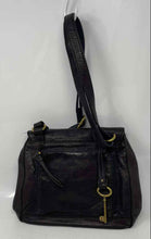 Load image into Gallery viewer, Authentic Fossil Womens Carson Black Leather Inner Pocket Crossbody Bag Stained