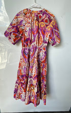 Load image into Gallery viewer, Chico's Womens Multicolor Floral Paisley Tiered Midi Fit & Flare Dress Size 2