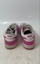 Load image into Gallery viewer, Nike Kids Dunk Low White Pink Low Top Lace-Up Sneaker Shoes Size 3Y