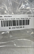 Load image into Gallery viewer, Nike Boys Air Jordan 1 Mid SE Black Gray Leather Sneakers Shoes Size 2Y