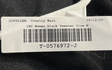 Load image into Gallery viewer, INC International Concepts Womens Black Long Sleeve Pullover Sweater Size M