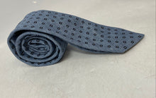 Load image into Gallery viewer, Hugo Boss Mens Blue Printed Cotton Keeper Loop Adjustable Designer Tie