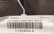 Load image into Gallery viewer, Zara Womens Black Denim Dark Wash Stretch Pockets Straight Leg Jeans Size 6