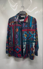 Load image into Gallery viewer, Chico's Design Womens Multicolor Abstract Long Sleeve Button Front Jacket Size 2