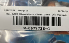 Load image into Gallery viewer, Warner Bros. LEGO Dimensions Video Game For Nintendo Wii U Not Tested