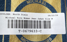 Load image into Gallery viewer, Michael Kors Womens Blue Denim Cotton Long Sleeve Button Front Jacket Size M