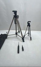 Load image into Gallery viewer, Vivitar MX-2000 Compact Silver Black Telescopic Stands Tripod With Case