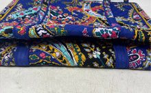 Load image into Gallery viewer, Vera Bradley Womens Blue Romantic Paisley Printed Quilted Zip Top Tote Handbag