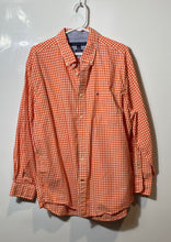 Load image into Gallery viewer, Tommy Hilfiger Mens White And Orange Gingham Classic Fit Button-Up Shirt Size L