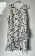 Load image into Gallery viewer, Lauren Ralph Lauren Womens White Polka Dots Ruffle Back-Zip Sheath Dress Size 16