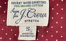 Load image into Gallery viewer, J.Crew Mens Red Polka Dot Long Sleeve Collared Button-Up Shirt Size S