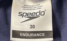 Load image into Gallery viewer, Speedo Womens Blue Sleeveless Endurance Swimwear One-Piece Swimsuit Size 30