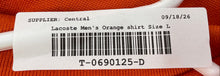 Load image into Gallery viewer, Lacoste Mens Orange Short Sleeve Collared Golf Polo Shirt Size Large