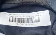 Load image into Gallery viewer, Armani Exchange Mens Blue Short Sleeve Collared Polo Shirt Size Medium