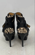 Load image into Gallery viewer, L.A.M.B. Womens Dorrie Multicolor Animal Print Peep Toe Ankle Booties Size EU 36