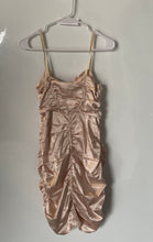 Load image into Gallery viewer, ASOS DESIGN Womens Beige Spaghetti Strap Ruched Corset Mini Dress Size 4