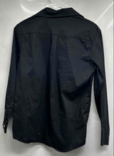 Load image into Gallery viewer, Chaps Boys Black Long Sleeve Stretch Collared Dress Shirt Size L 14-16
