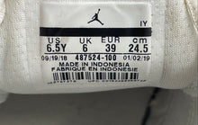 Load image into Gallery viewer, Authentic Nike Boys Air Jordan 14 Retro White Sneaker Shoes Size 6.5Y Stained