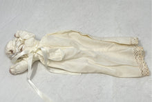 Load image into Gallery viewer, Vintage Ivory Gown Bonnet Lace Trim Embroidered Collectible Ceramic Baby Doll