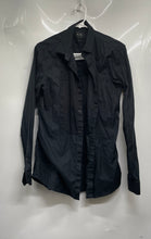 Load image into Gallery viewer, Armani Exchange Mens Black Cotton Slim Fit Button-Up Shirt Size Medium
