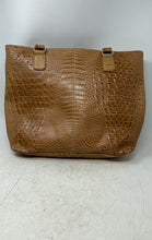 Load image into Gallery viewer, Marc Fisher Womens Alligator Brown Leather Double Handle Shoulder Handbag