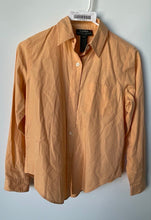 Load image into Gallery viewer, Lauren Ralph Lauren Womens Orange Cotton Long Sleeve Button-Up Shirt Size S