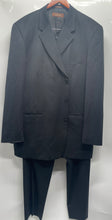 Load image into Gallery viewer, Tasso Elba Mens Black Wool Two-Piece Blazer And Pants Suit Set Size 48 32L