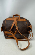 Load image into Gallery viewer, Michael Kors Womens Brown Signature Adjustable Shoulder Strap Backpack
