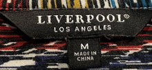 Load image into Gallery viewer, Liverpool Womens Multicolor Striped Long Sleeve Collared Button-Up Shirt Size M