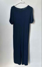 Load image into Gallery viewer, BCBGeneration Womens Blue Short Puff Sleeve Round Neck Midi Shift Dress Size M