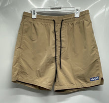 Load image into Gallery viewer, Hugo Boss Mens Khaki Pockets Drawstring Flat Front Trunks Swim Shorts Size M