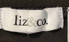 Load image into Gallery viewer, Liz & Co Womens Black Elastic Waist Pull-On Stretch A-Line Skirt Size Large