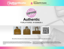 Load image into Gallery viewer, Authentic Furla Womens Tan Leather Inner Pocket Double Handle Tote Purse Damaged